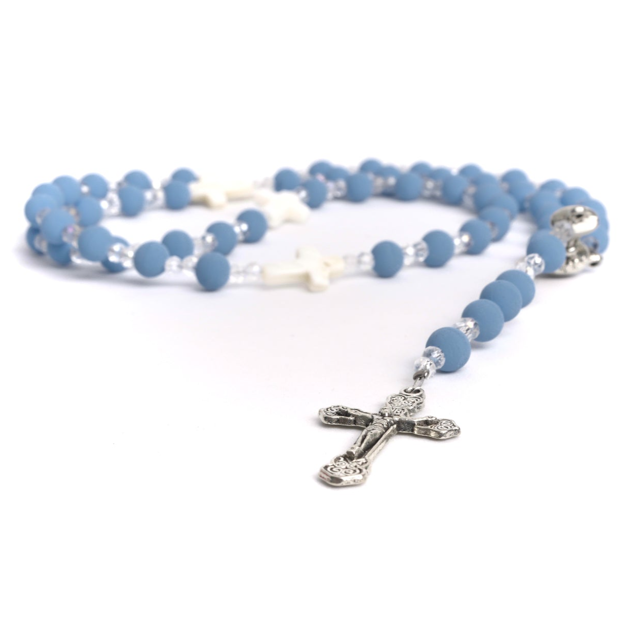 Peace Rosary - Blue Silicone