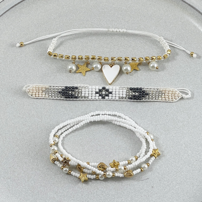 Block Purity white heart bracelet