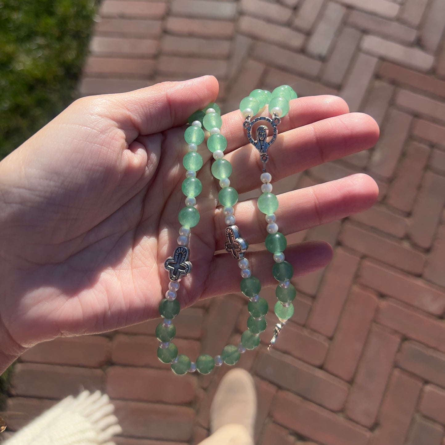 Handmade Aventurine Crystal Bead Rosary