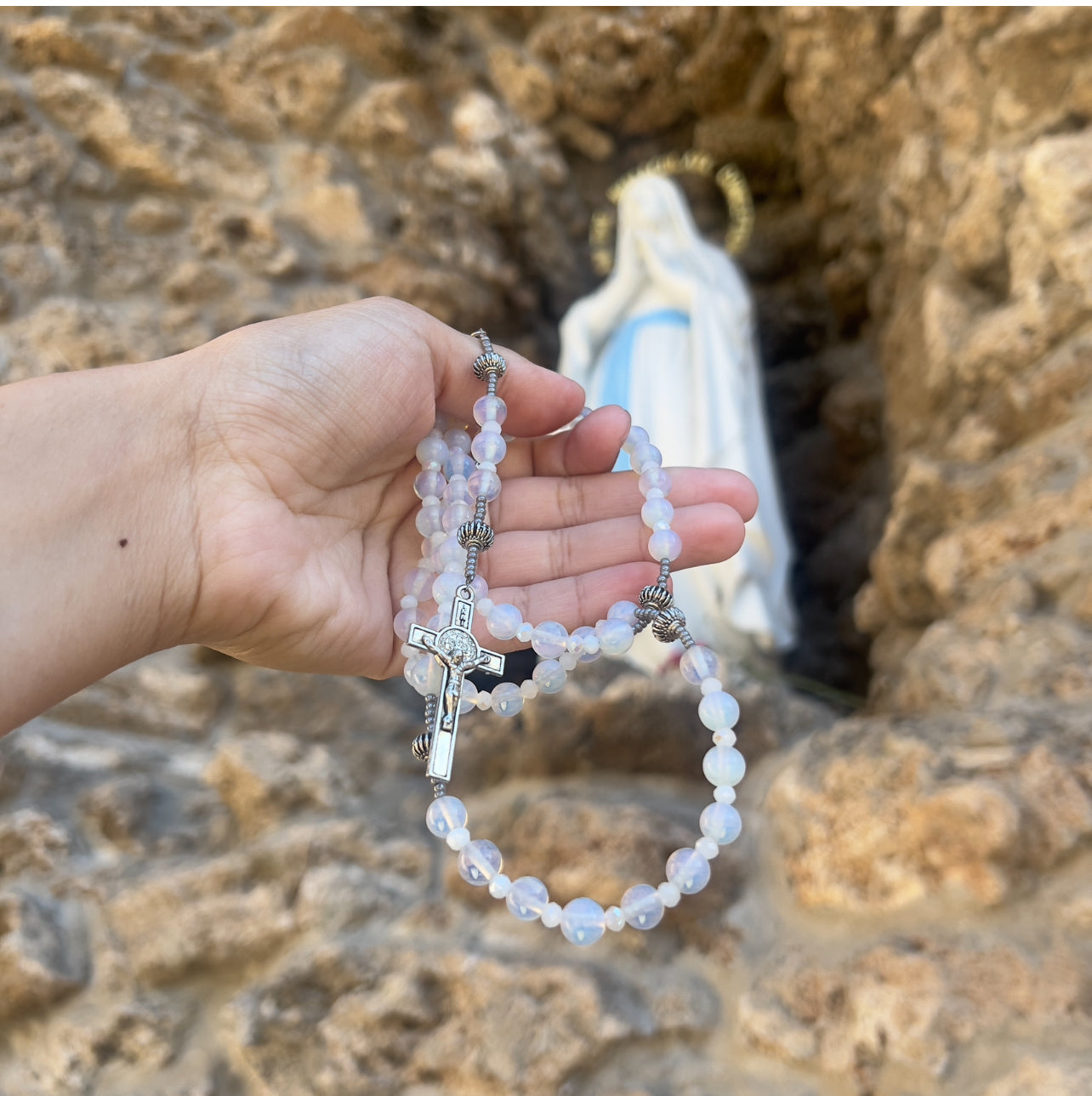 Handmade Opal Bead Rosary