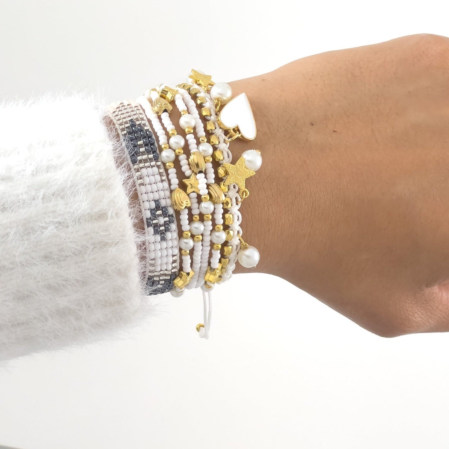 Block Purity white heart bracelet