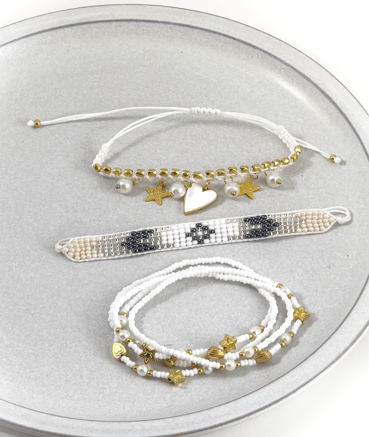 Block Purity white heart bracelet