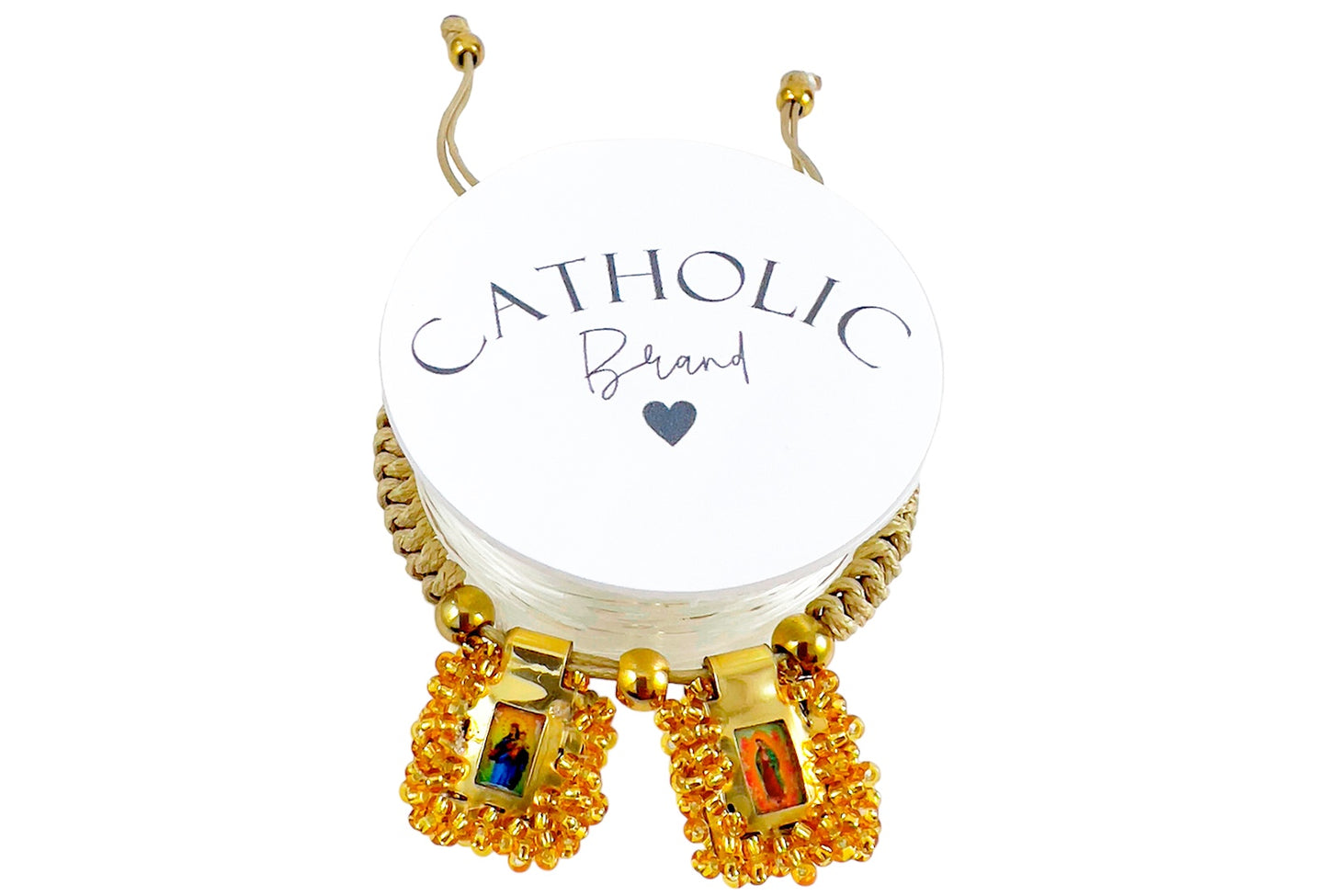 SCAPULAR OUR LADY-BEIGE BRACELET.