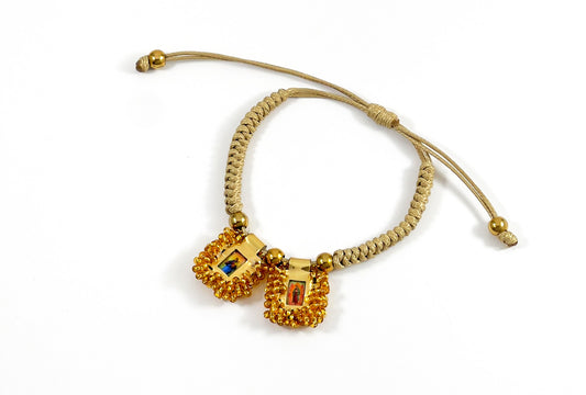 SCAPULAR OUR LADY-BEIGE BRACELET.