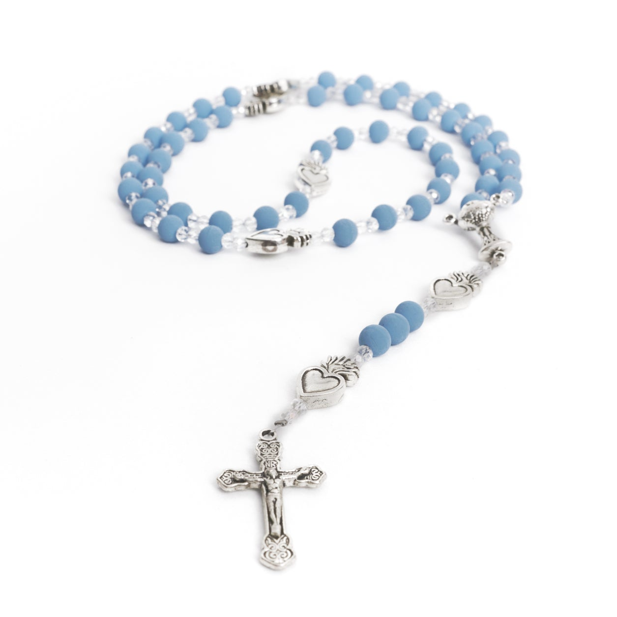 Peace Rosary - Blue Silicone