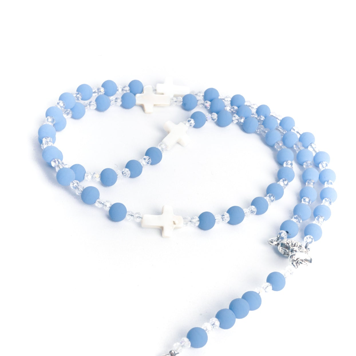 Peace Rosary - Blue Silicone